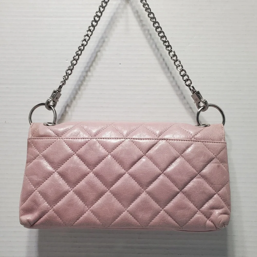 HOBO International Light‎ Pink Quilted Leather Clutch Wallet Shoulder Bag